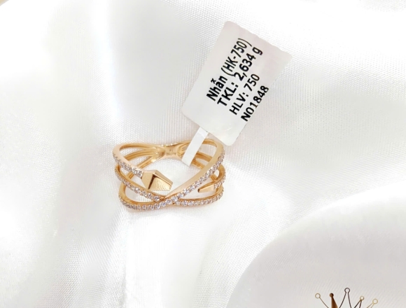 N01848 Nhẫn kiểu đan chéo (HK)750 ni13