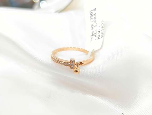 N01622 Nhẫn kiểu chữ T mini (HK)750 ni11