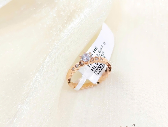 N02538 Nhẫn tổ ong hột cao (HK)750 ni12