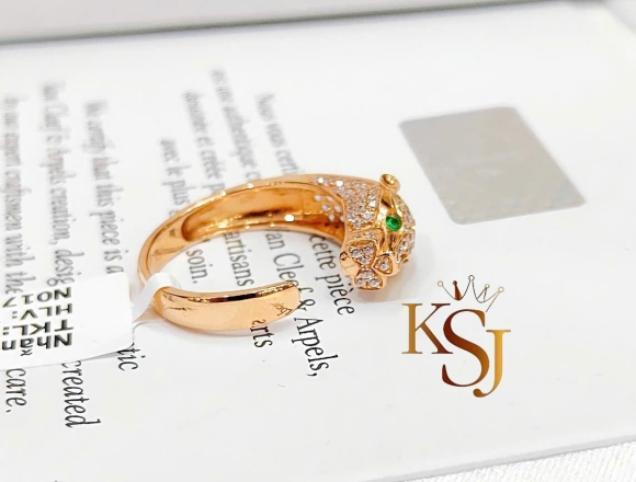 N01722 Nhẫn Cartier con báo (1:1)750 ni 16