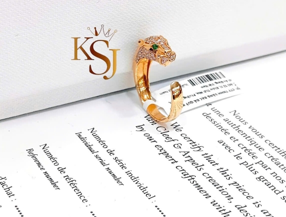 N01722 Nhẫn Cartier con báo (1:1)750 ni 16