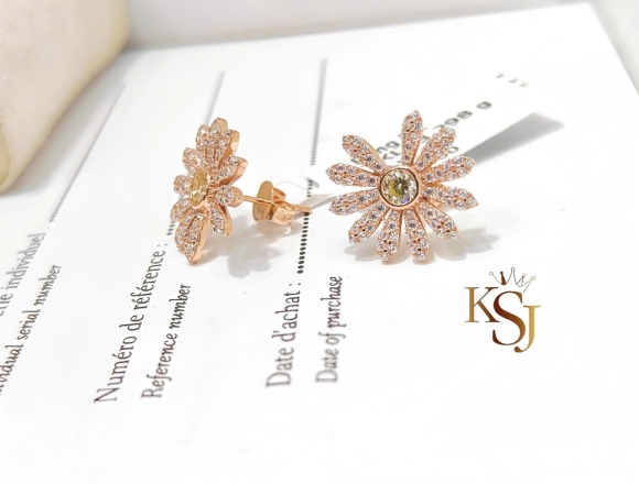 B02500 Bông Tai Hoa Cúc Jacob&Co (HK)750