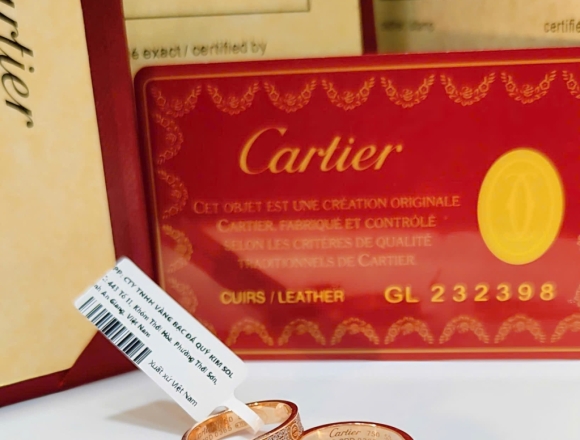 N02284 Nhẫn Cartier Full hột 4li (1:1)750 ni10