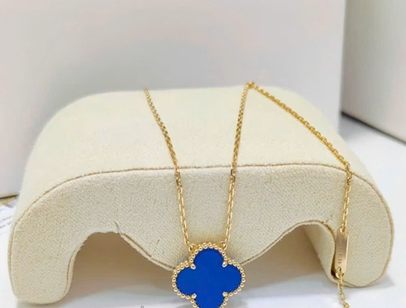 D02609 Dây chuyền VCA xanh coban 15mm Gold (1:1)750
