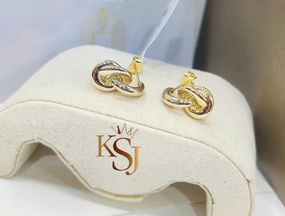 B02563 Bông tai nút thắt Gold (Liminted)750