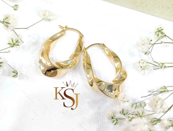 B02569 Bông tai xoắn gold (Liminted)750